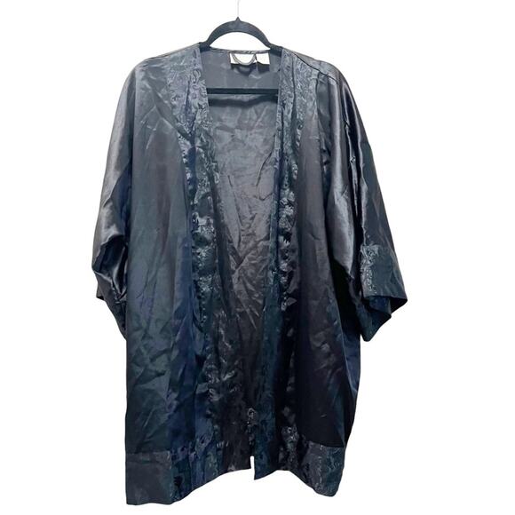 Victoria’s Secret Gold Label Vintage Satin Embroidered Robe Intimates Lingerie - Picture 1 of 7
